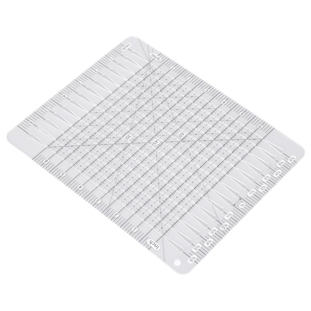 6.5x6.5in Quilting Ruler Acrylic Clear Quilting Template for Cutting Fabric Pieces Sewing Supplies