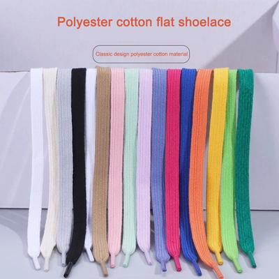 Neue flache Schnürsenkel für Turnschuhe, klassische Canvas-Sportschnürsenkel, Damen- und Herrenschnürsenkel, solide, doppelte Baumwollschnürsenkel, 1 Paar