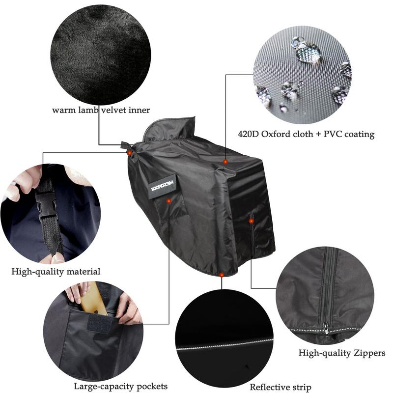 Motorcycle Leg Lap Cover Double Layer Fully Body Protected Warm Thick Windshield Quilt Scooter Leg Cover Scooter Accessories For