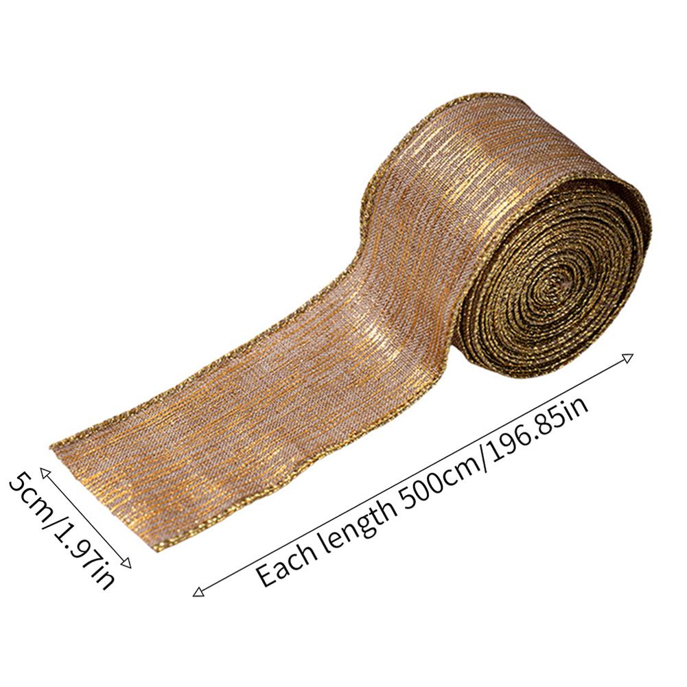 Burlap Ribbon Christmas Wreath Ribbon 1.97 * 196.85 Inches Beautiful Bow Making Mixed Set Ribbons Holiday Craft Supplies