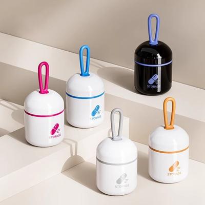 Mini Pill Case Round Shape Pills Organizer Durable Tablet Storage