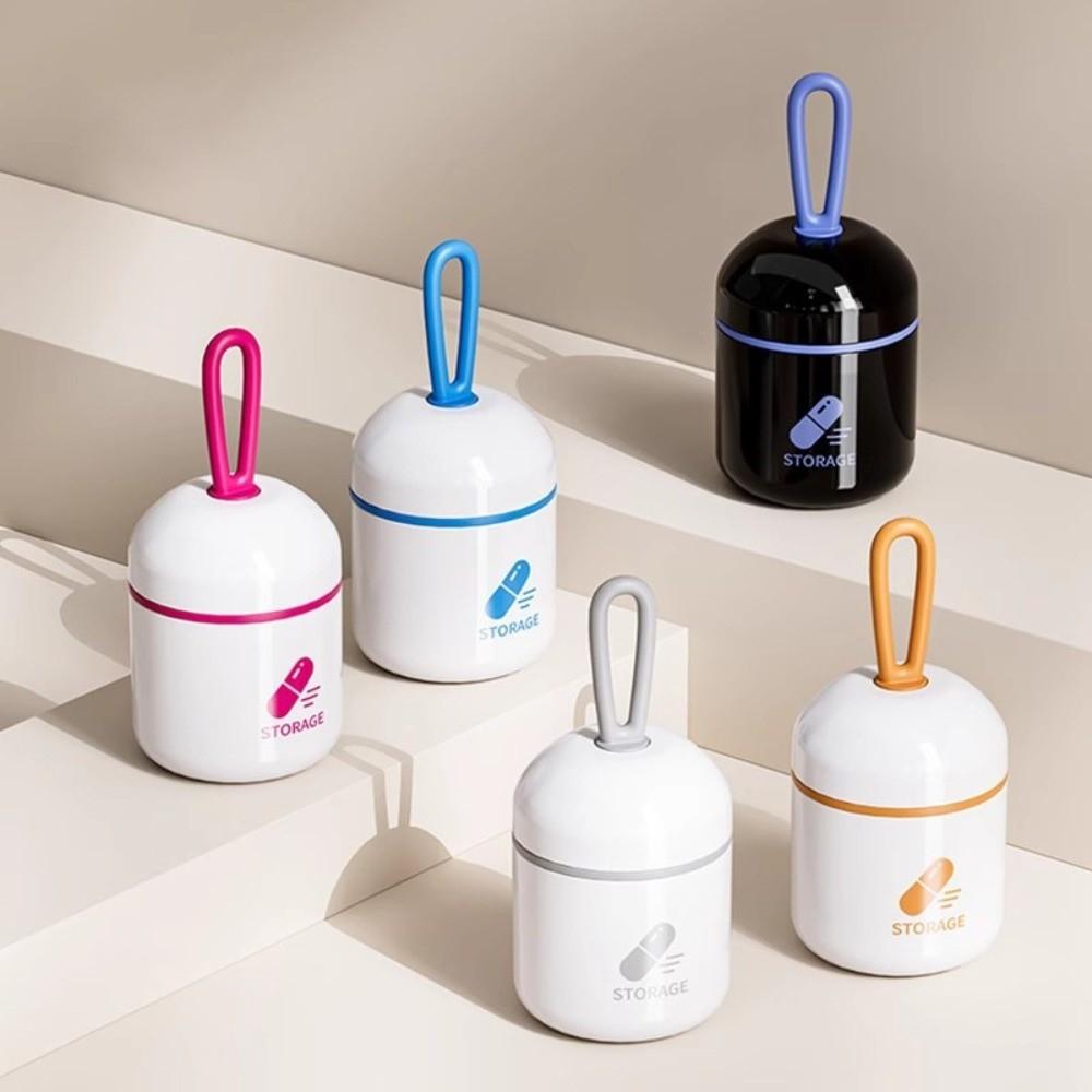 Round Shape Pill Box Portable Drug Dispenser Durable Pills Organizer