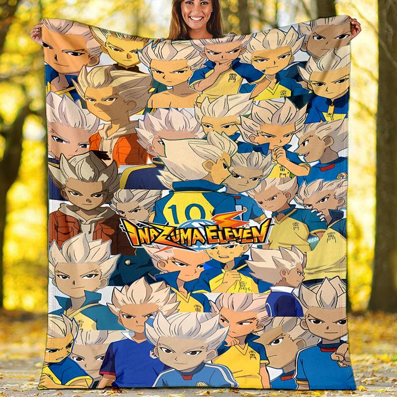 Inazuma Eleven printed throw blanket—soft,warm;versatile blanket for all seasons—perfect as &air-conditioning throw,nap blanket