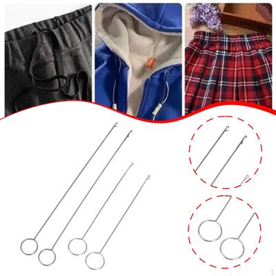 4x Sewing Loop Turner Hook Threader Smooth Threading Metal for Tube Straps Belts Strips Tongue