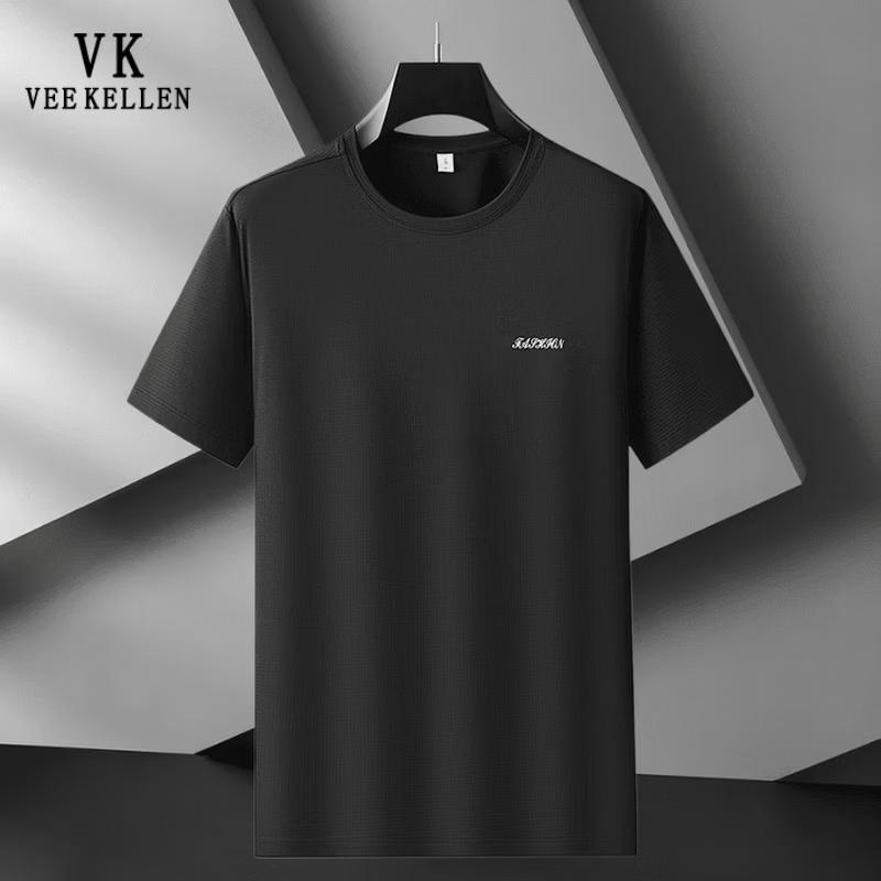 VEE KELLEN Men's Ice Silk Round Neck T-Shirt