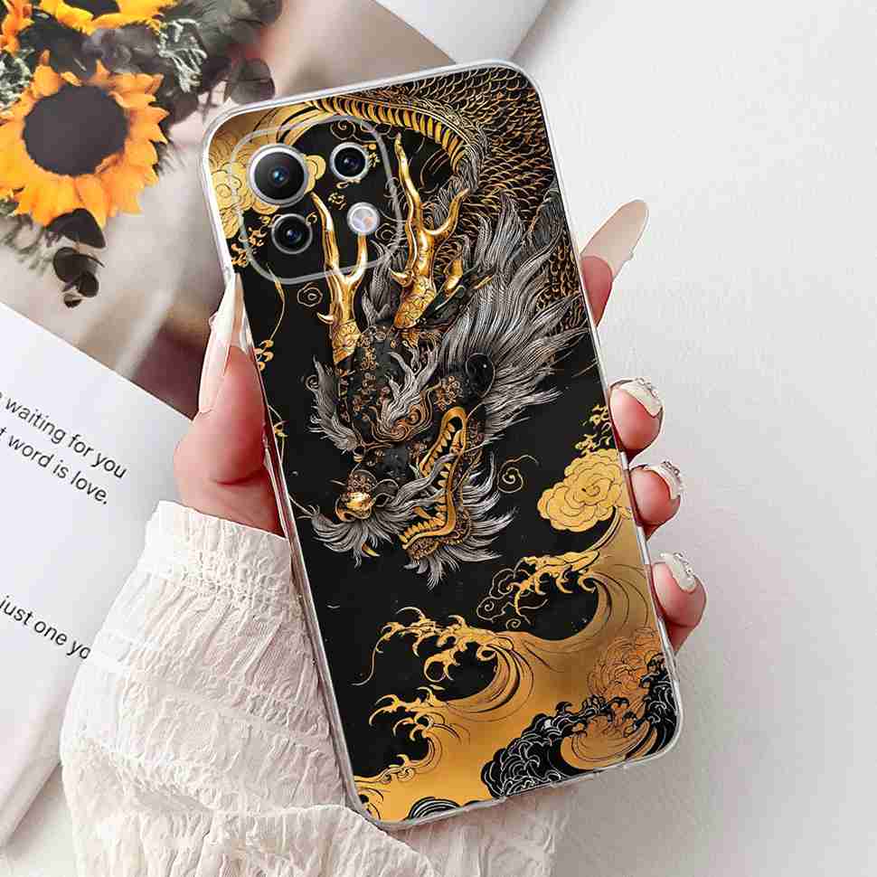 For Xiaomi Mi 11 Lite 4G Case M2101K9AG Colorful Flower Butterfly Soft Silicone TPU Cover For Xiaomi Mi 11Lite 5G 6.55" Bumper