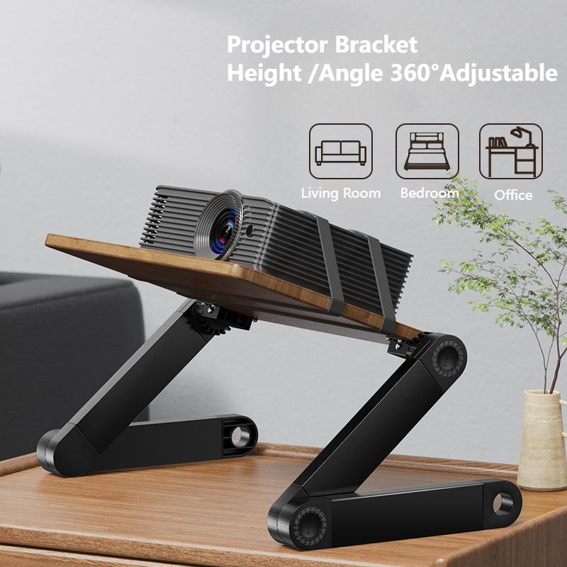 Oatsbasf Portable Solid Wood Macbook Stand Laptop Booster Holder for Desk Vertical Height Adjustable Notebook Projector Bracket