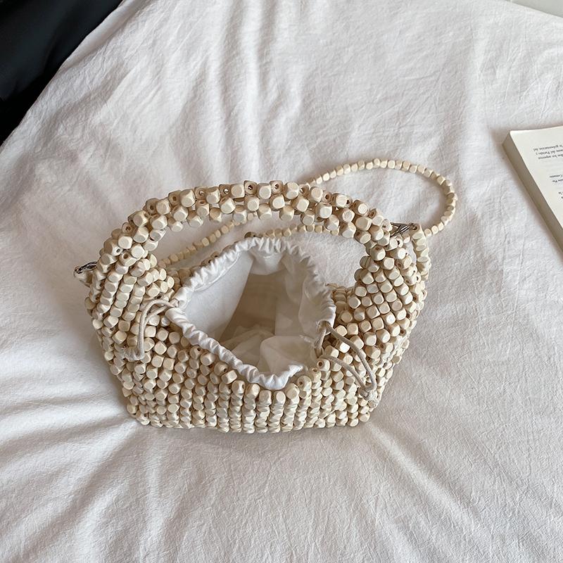 Luxury Pearl Evening Bag Party Purse Wedding Clutch Bag Summer Handmade Beading Handbag Crossbody Mini Small Phone Bag Beach
