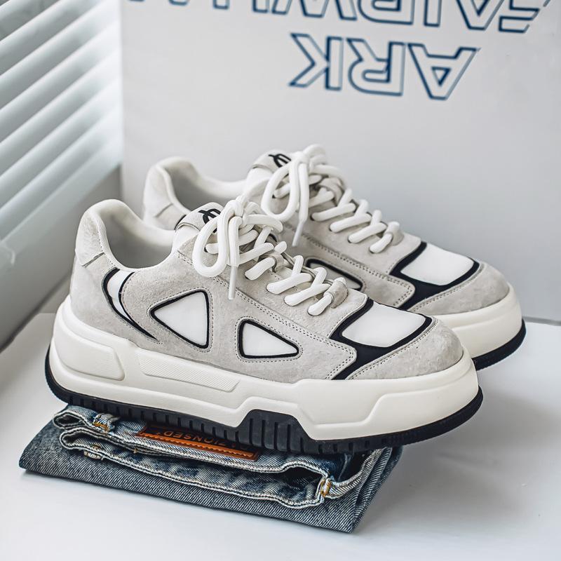 Fashion Men's Shoes 2025 New Spring Korean Version Trend Ins Breathable Casual Board Shoes Men's Sports Dad Trendy Shoes