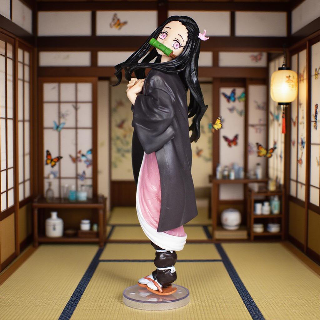 22cm/8.7in Anime Demon Slayer Figur Nezuko Figur Sammlungsstatue Modell Spielzeug Geschenk