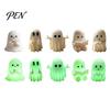 Small Flat Surface Decor Halloween Ghost Figurine, 3D Printed Cute Rock Statue, Mini Sculpture Funny Coffee Table Centerpieces Shelf Mantel Ornaments