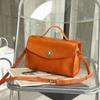 Vegetable Tanned First Layer Cowhide Women'S Bag Single Shoulder Women'S Bag Fashionable Multi-Compartment Large Capacity Practical Locomotive Square