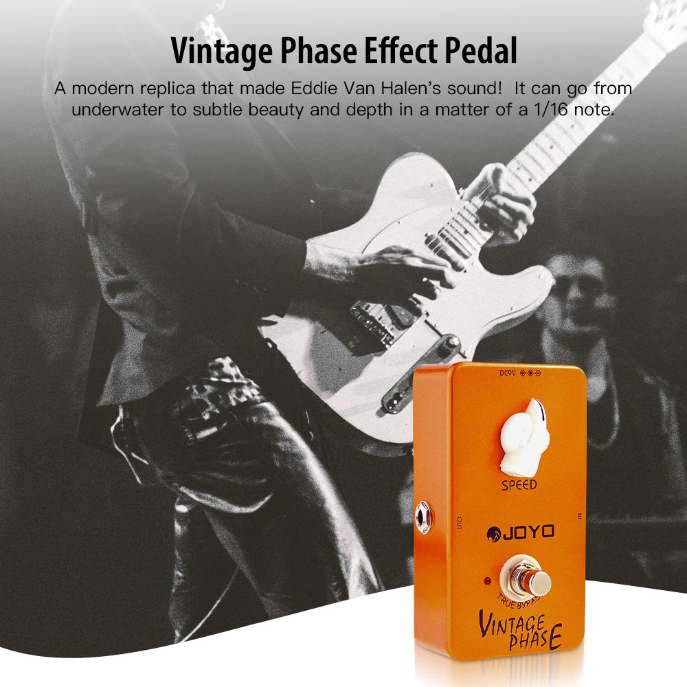 JOYO JF-06 Vintage Phaser Guitar Effect Pedal 70's Classic Phaser Sounds with Speed Control Knob Guitar Parts and Accessory