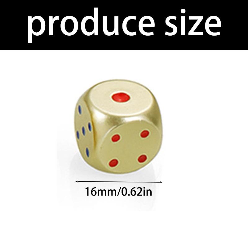 Round Corner Boutiques Game Dices Colorful Aluminum Alloys Metal Dices Easyly Grip Panel Functions