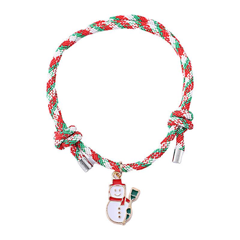 Colorful Christmas Cartoon Pendant Bracelet - Creative Holiday Jewelry