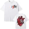 Unisex Women Clothing Fashion Hip Hop T-shirt Hot Sale Rapper Luar La L Merch T Shirts Music Album L3TRA Double Sided Print T-shirt