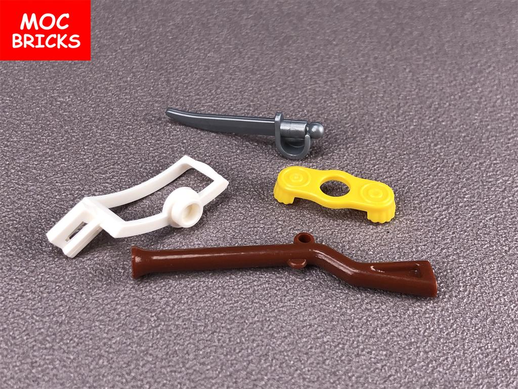 6 наборів/лот MOC Цеглинки Піратський Мушкет Зброя Імператорського Солдата Пістолет 2561 Навчальні Фігурки Блоки Подарунки для Дітей Ляльки