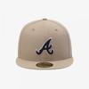 New Era Atlanta Braves Umriss Fitted Cap Kamel 15131692