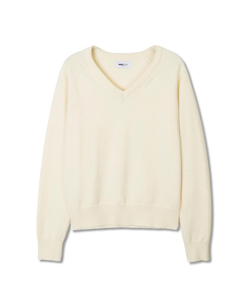 Michikoleondeonkosino Basic V-Neck Wool Knit Ivory