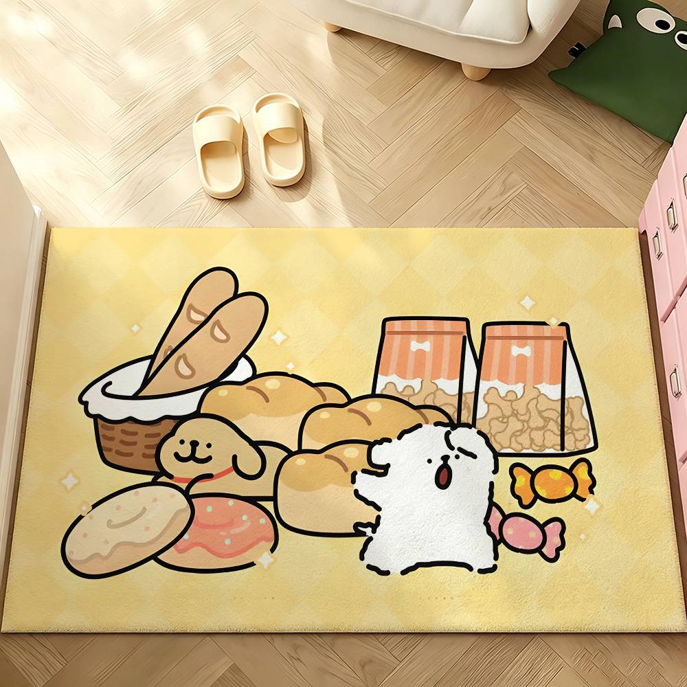 Cute M-Malteses Carpet Bathroom Anti-slip Mat Door Mat Home Decoration Mat Entrance Door Mat Scratch-resistant Door Mat