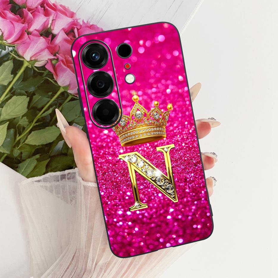 For Tecno Camon 50 4G Case CN5 Luxury Crown Letters Cover Soft TPU Phone Case For Tecno Camon 50 Pro 4G CN5c Camon50 Fundas Bags