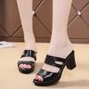 Women Shoes Summer New Slippers High-Heeled Fashion Waterproof Platform Sandals Female Thick Heel Peep Toe Non-Slip Slides