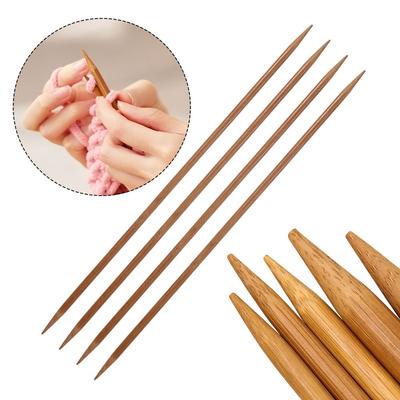 2/4PCS 36cm New Double Pointed DIY Sweater Weave Straight Knitting Needles Bamboo Crochet Crochet Hooks Knitting Tools