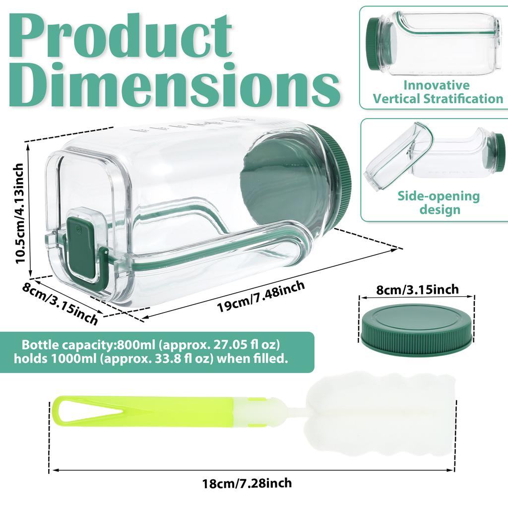 Salad Pod with Dressing Cup Portable Leakproof Salad Jars with Lid Meal and Snack Container Mason Jars for Office Picnic Travel