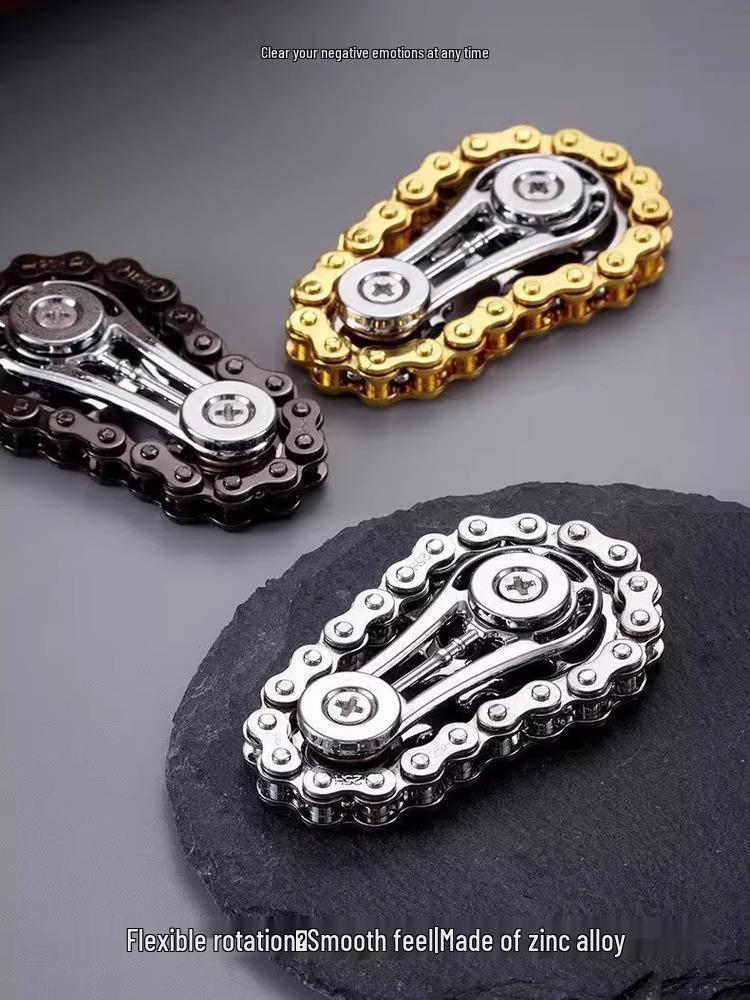 

Металлический спиннер-фиджет с несколькими шестернями: Игрушка для снятия стресса в виде цепочки на палец Metal Gear Gyro [Gold - 1 piece]