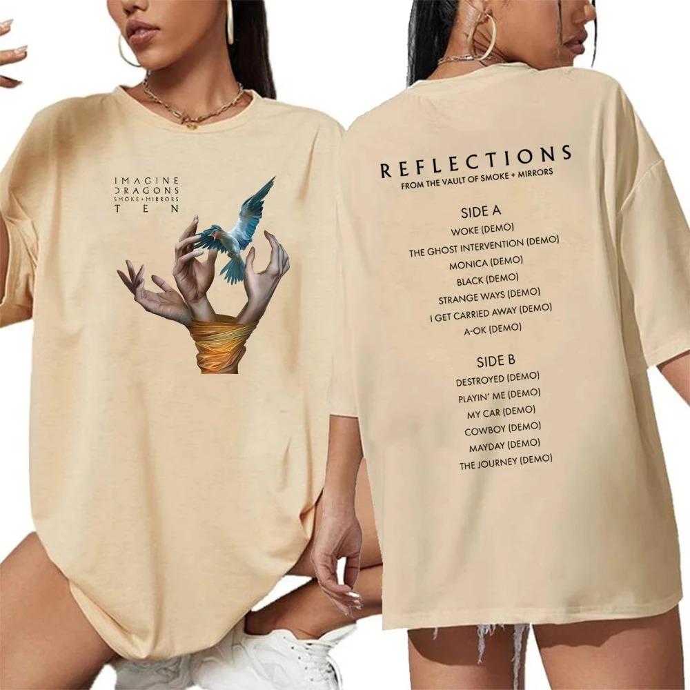 Imagine Dragons Loom Tour 2026 Women's Men Summer T-shirt Oversized Shirt Girls Fashion Y2K Female Cotton T Shirt Streetwear