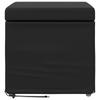Stool Black 41 x 41 x 40 cm PU Leather and Engineered Wood