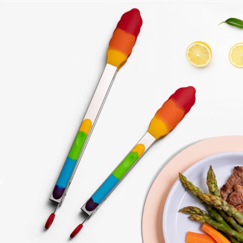 Silicone Food Tongs With Nonslip Grip For Grilling And Baking