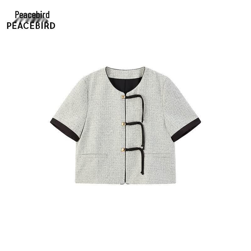 Peacebird Chinese Style Cropped Jacket XL
