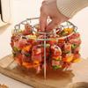 Air Fryer Rack with 12/24 Skewer Stainless Steel Vertical Meat Skewers Rack