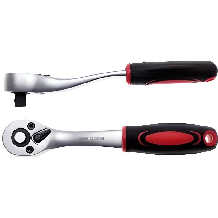 Cliquet réversible 72 crans par tour empreinte carrée de 3/8 (9.52 mm) Chrome Vanadium