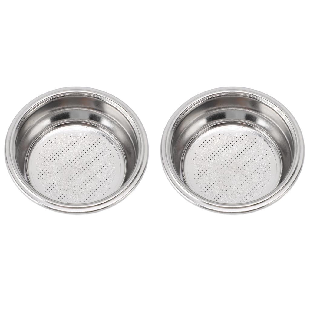 2 ks Nerezový košík do portafilteru 58mm Dvouvrstvý 2šálkový Filtrační košík do portafilteru pro Portaf