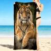 1Pc Tiger Rock Beach Towel, Quick Dry, Multi-Use for Beach Pool Gym Yoga Home Travel, Christmas, Halloween, Xmas Gift M928566