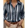 Dames overhemd met lange mouwen, grote maten, schattig kattenprint shirt