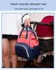 2025 Korean Style Mommy Backpack: Multifunctional Fashion Canvas Color Block Bag with Baby Bottle Holder