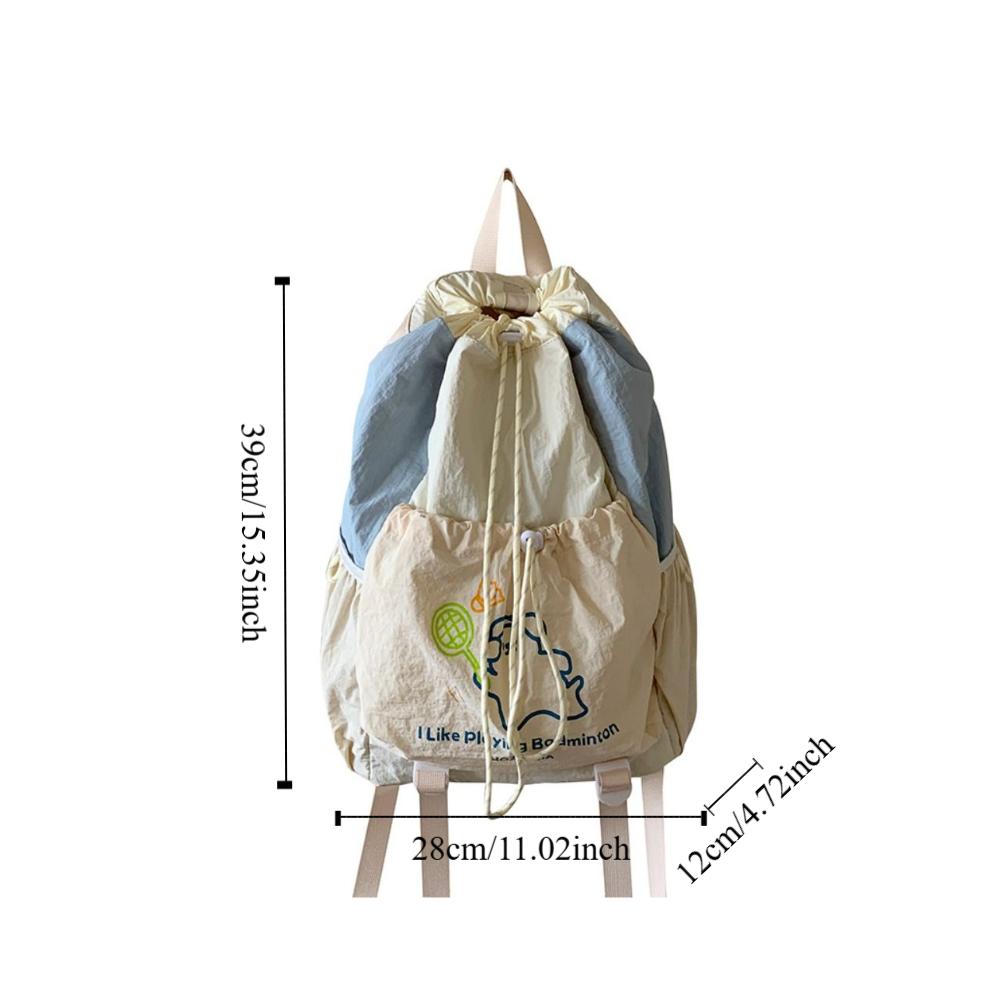 Large Capacity Fitness Shoulder Bag Cartoon Puppy Drawstring Fitness Bag  Women