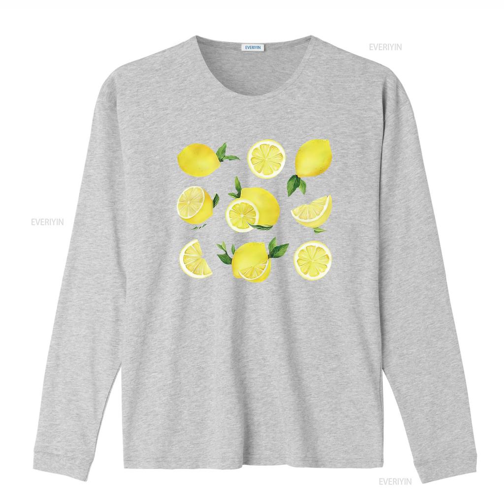 Lemon Print T Shirt Cute Lemons  Casual Adult Women S Sizes Handmade Clothing For Lovers Vintage Washed Versatile