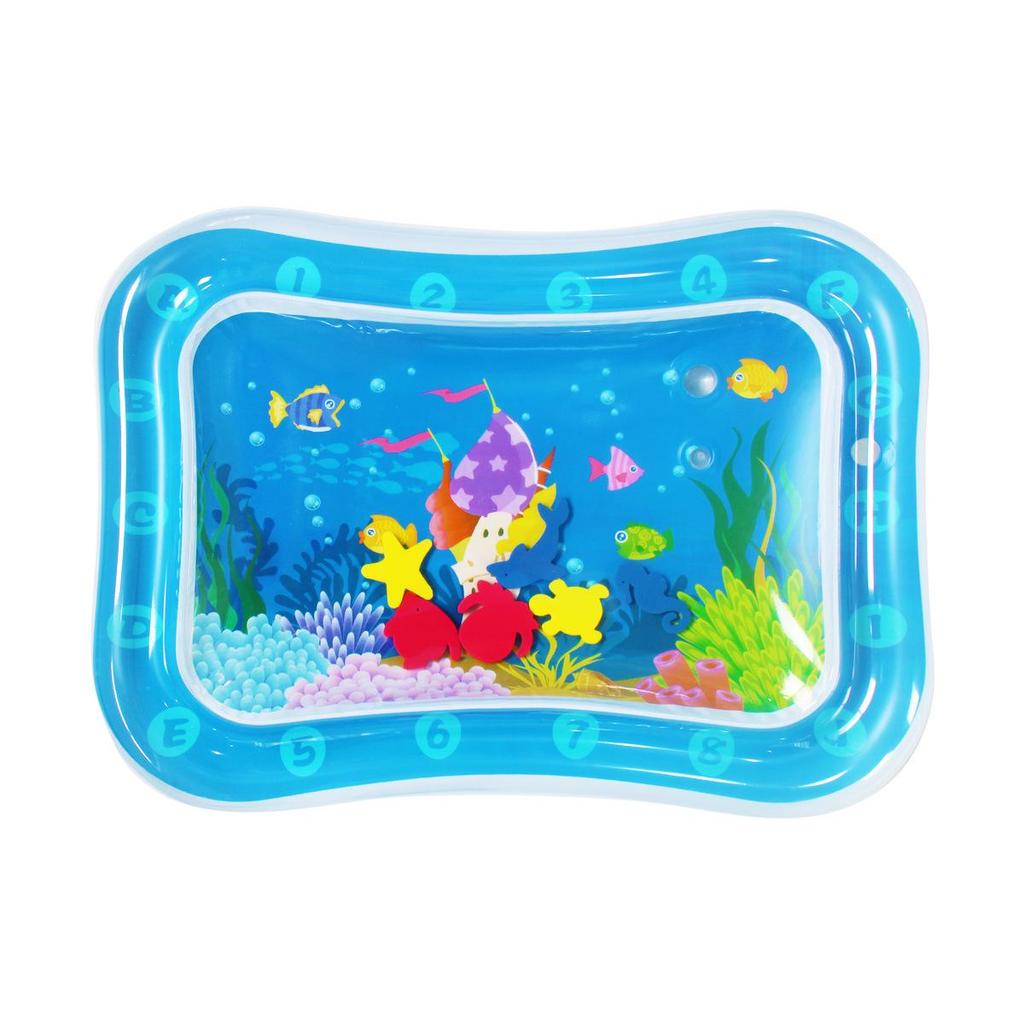 30-Silk Thickened PVC Inflatable Water Mat for Baby and Toddler Crawling, Summer Cooling Ice Pad Cushion