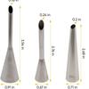 5-Piece Cream Puff Piping Tips Set - Large, Medium, Small, 304 Stainless Steel