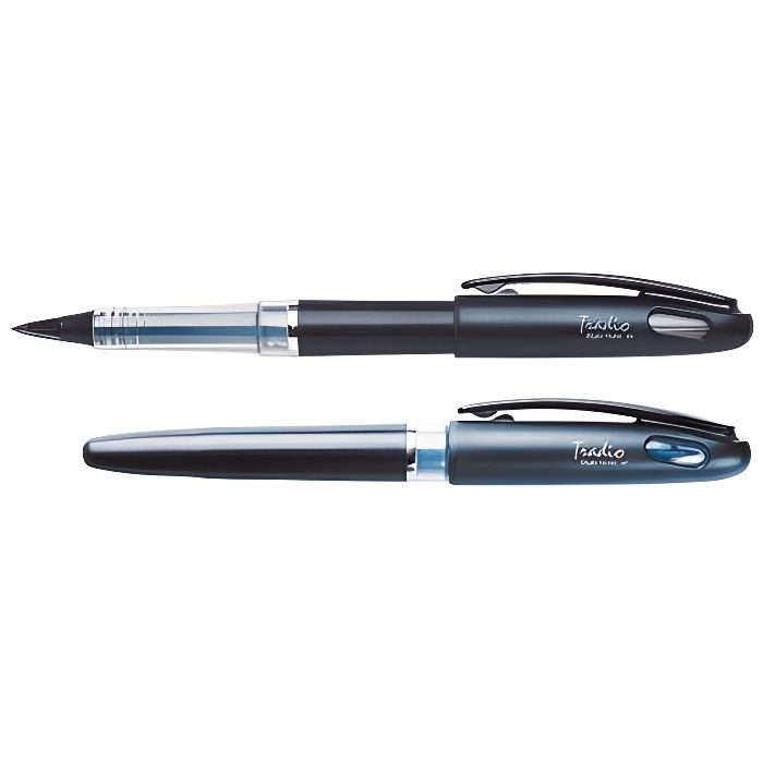Stylo Plume - PENTEL - Tradio TRJ 50 - Plume Souple - Encre Liquide - Noir