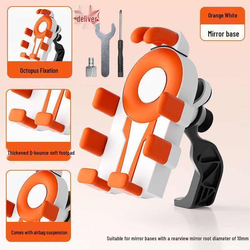 2025 Shockproof Anti-Shake Eight Claw Phone Holder for Electric Vehicles, Motorcycles, and Bicycles