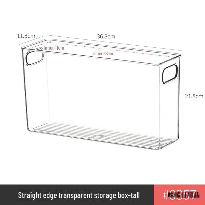Transparent Acrylic Desktop Storage Box: Rectangular Mirror Cabinet for Cosmetics, Stationery, or Kitchen Essentials