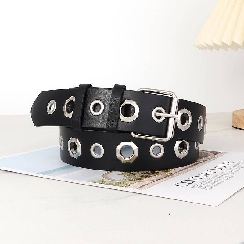 Punk Style European & American Square Rivet Belt for Jeans 105 cm