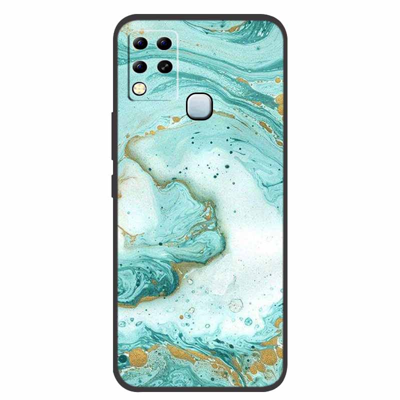 For Infinix Hot 11 G37 Case X689F Marble Silicone Protective TPU Soft Back Cover for Infinix Hot11 G37 128GB Funda Cartoon Coque