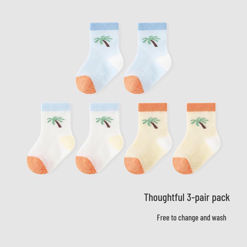 YEEHOO Baby Boy Summer Ankle Socks 3-Pack