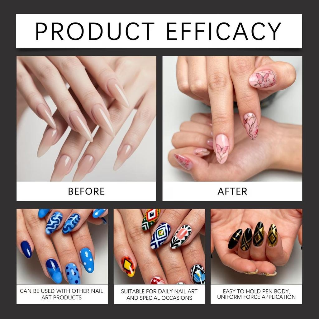 12Pcs/set(24colors) Nail Art Pen Long Lasting DIY Decoration Waterproof Convenient Nail Art Painted Pen Home Use Decororation Nail Art Maincure Tools